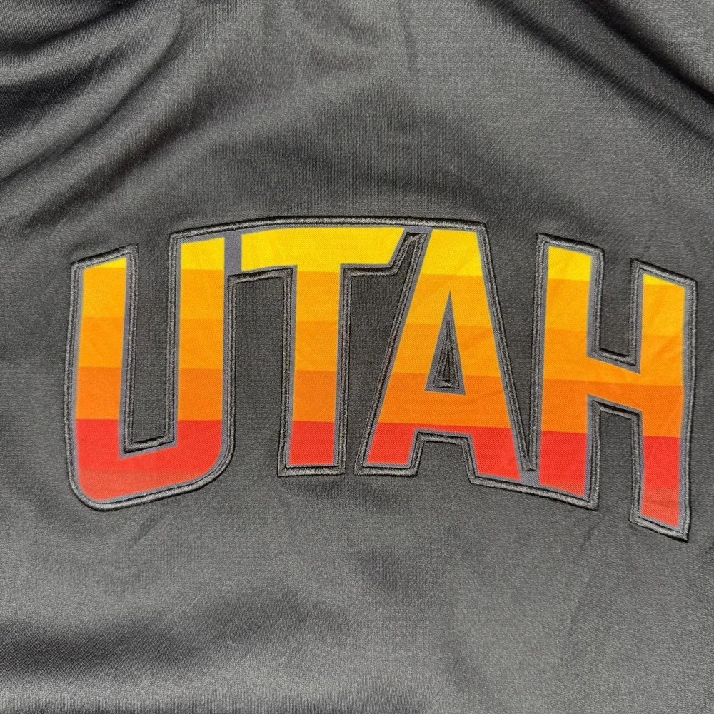 Nike NBA Utah Jazz Dri-FIT Full Zip Hoodie Jacket Men's L Black Team Warmup Logo